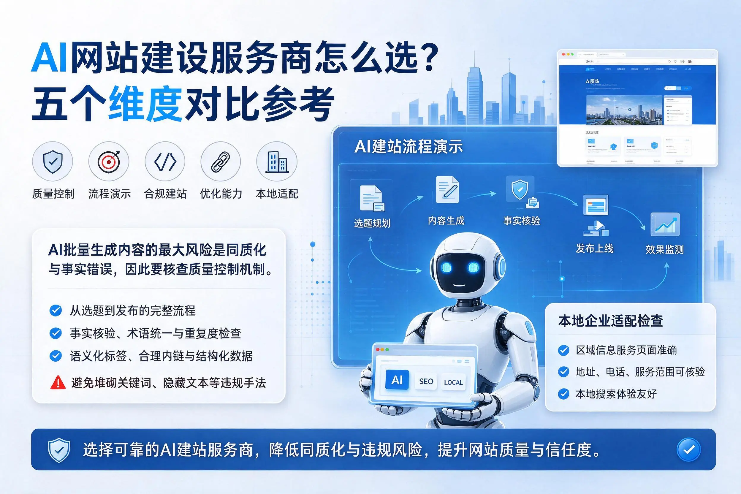 十堰AI网站建设服务商怎么选?五个维度对比参考