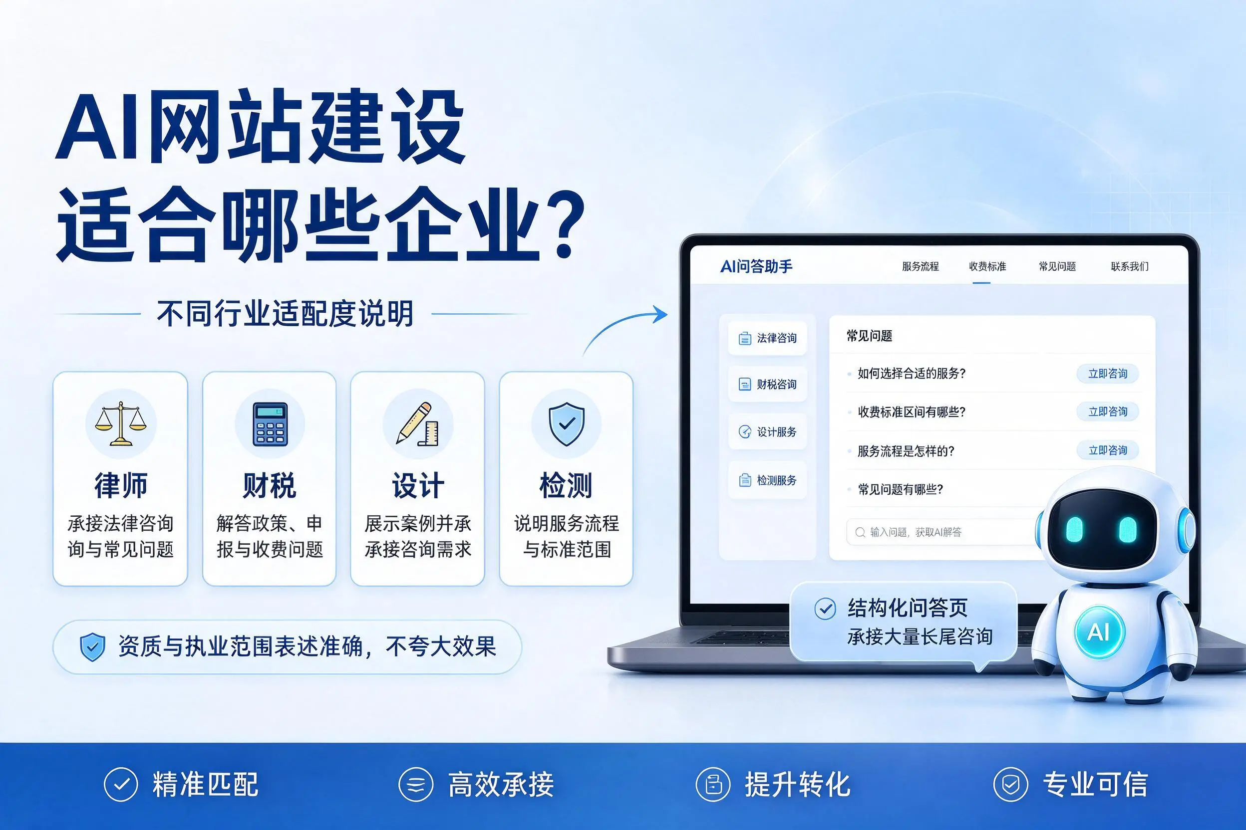 AI网站建设适合哪些企业？十堰不同行业适配度说明