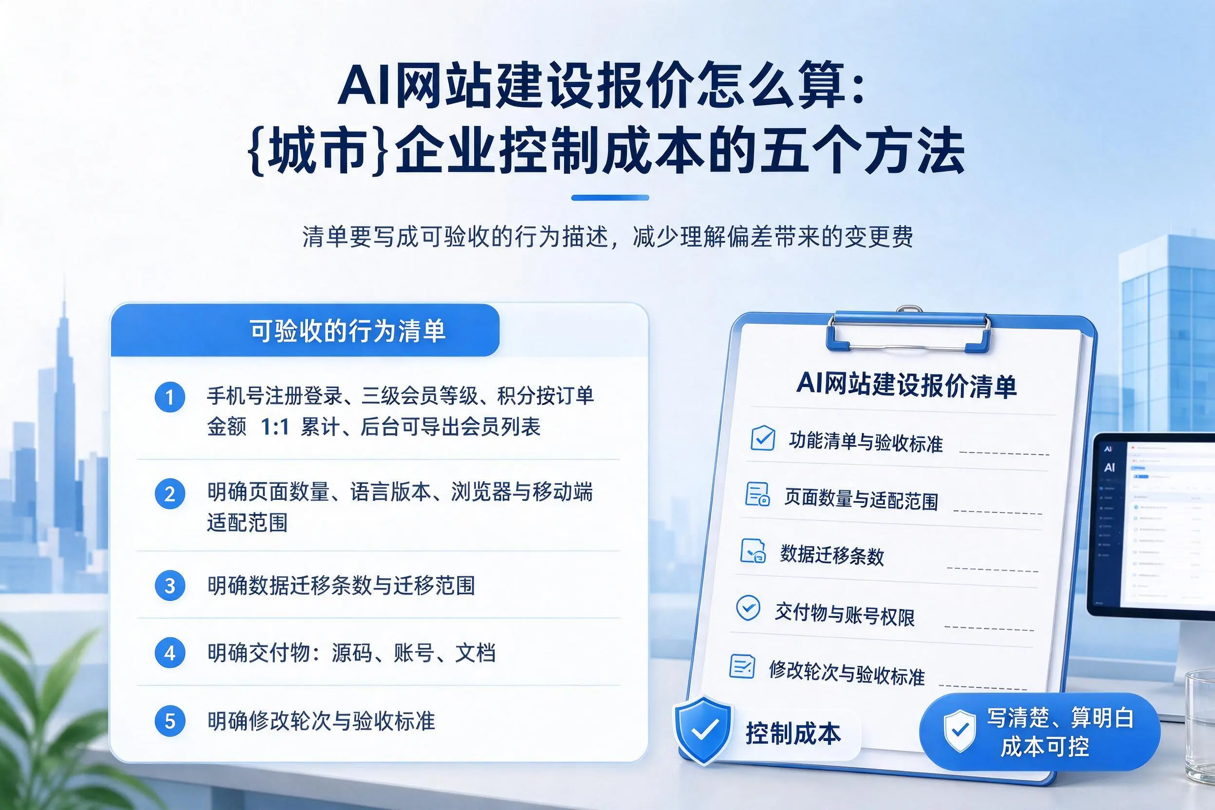 AI网站建设报价怎么算：十堰企业控制成本的五个方法